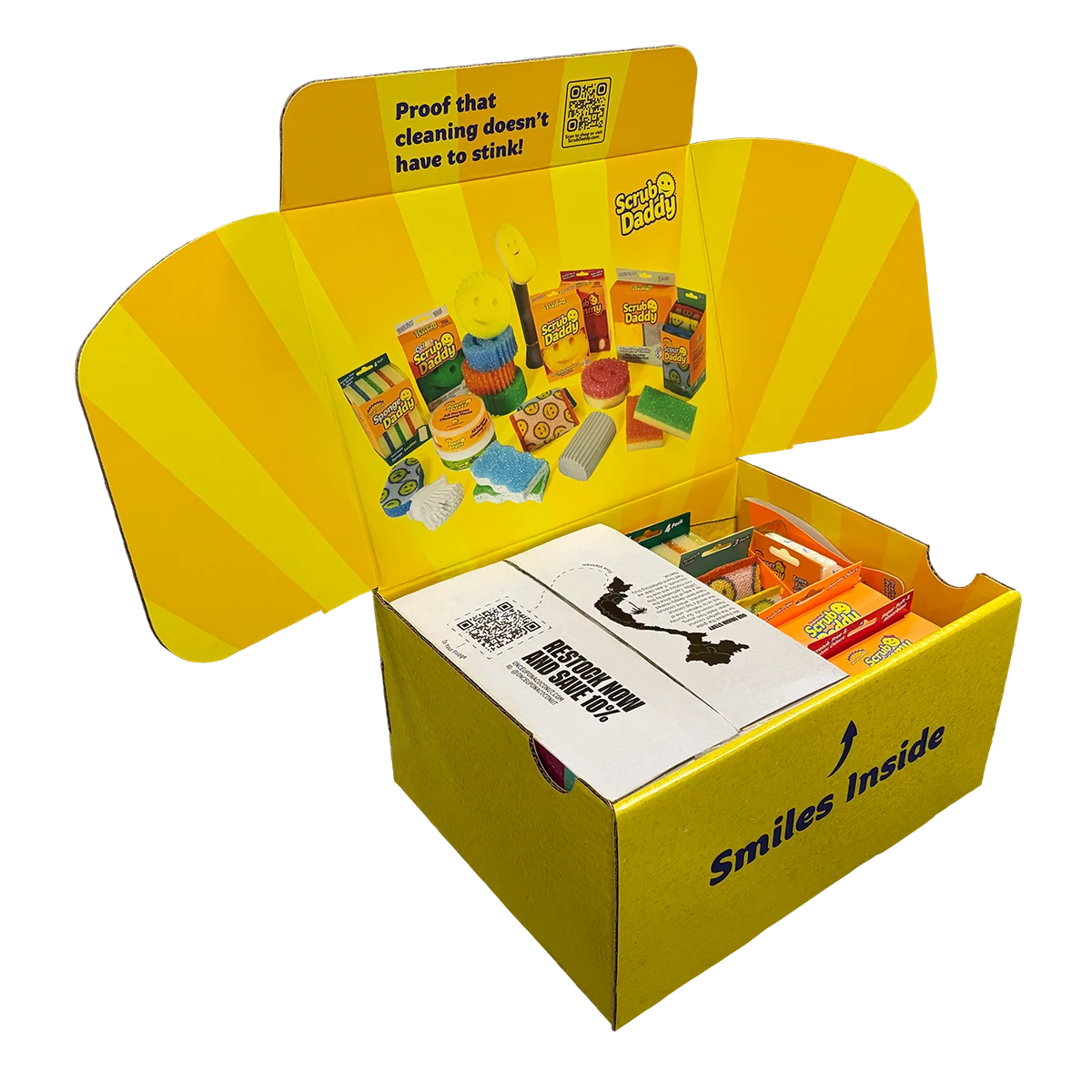 Daymond John presenting the Scrub Daddy gift box