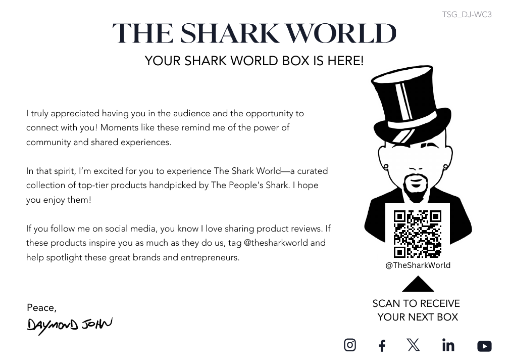 The Shark World speaking postcard preview